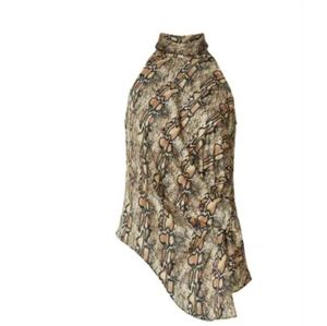 Great Jones Snake Print Halter Blouse